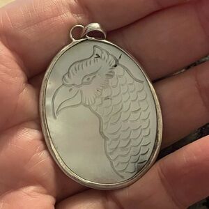 2 Sided Mother Of Pearl Eagle 925